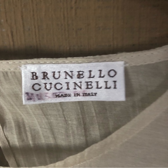 Brunello Cucinelli Cream Sheer Top - Picture 4 of 4